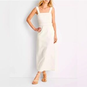 Chic Cream Open Back Dress